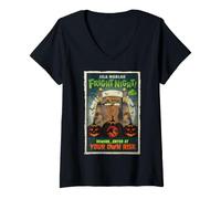 Women's Jurassic World Fright Night Isla Nublar V-Neck T-Shirt