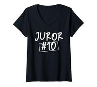 Women's Juror #10 Jury Duty V-Neck T-Shirt