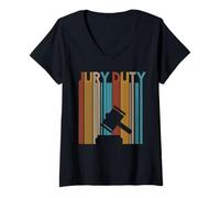 Women's Jury Duty Retro Style V-Neck T-Shirt