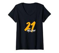 Womens Just 21 Million Bitcoin V-Neck T-Shirt