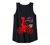 Womens Just A Cute Girl Who Loves Bicycle Cool Female Biker Cyclist Tank Top