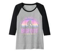 Womens Just A Girl Who Believes in Bigfoot Loves Nature Sasquatch Raglan Baseball Tee