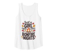 Womens Just A Girl Who Loves Bonfire Nights Autumn Vibes Tank Top