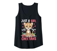 Womens Just a Girl Who Loves Cheetahs Wildlife Cheetah Tank Top