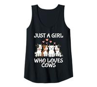 Womens Just A Girl Who Loves Cows Cute Cow Tank Top