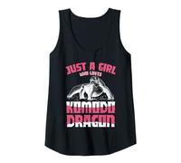 Womens Just A Girl Who Loves Komodo Dragon Reptile Lovers Gifts Tank Top