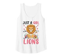 Womens Just a Girl Who Loves Lions Tank Top