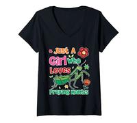 Womens Just A Girl Who Loves Praying Mantis V-Neck T-Shirt