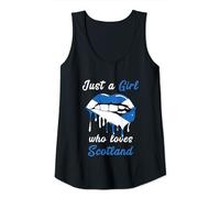 Womens Just A Girl Who Loves Scotland Proud Scottish Flag Tank Top
