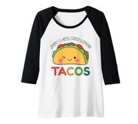 Womens Just A Girl Who Loves Tacos Mexican Food Lover Men Women Raglan Baseball Tee