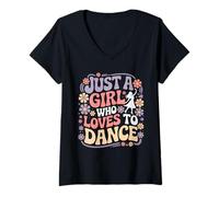 Women's Just A Girl Who Loves to Dance V-Neck T-Shirt