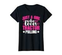 Women's Just A Girl Who Loves Tractor Pulling Value Graphic T-Shirt