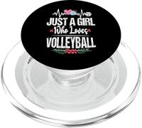 Womens Just A Girl Who Loves Volleyball For Game Lovers PopSockets PopGrip for MagSafe