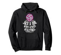 Womens Just A Girl Who Loves Volleyball For Game Lovers Pullover Hoodie