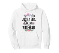 Womens Just A Girl Who Loves Volleyball For Game Lovers Pullover Hoodie