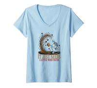 Women's Just A Litte Water Funny Skeleton Gardener Goth Art V-Neck T-Shirt