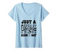 Women's Just A Pizelle Italian Waffle Kind of Day V-Neck T-Shirt