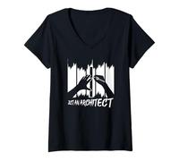 Women's Just an Architect Architectural Planner Building Design V-Neck T-Shirt