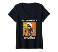Women's Just Another Day in Supply Chain V-Neck T-Shirt