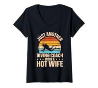 Women's Just Another Diving Coach with A Hot Wife V-Neck T-Shirt