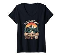 Women's Just Another Half Mile Or So Funny Hiking Trail V-Neck T-Shirt