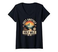 Women's Just Another Half Mile Or So Funny Hiking Trail V-Neck T-Shirt