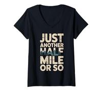 Women's Just Another Half Mile Or So Hiker Funny Hiking V-Neck T-Shirt
