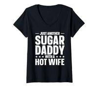 Women's Just Another Sugar Daddy with A Hot Wife V-Neck T-Shirt