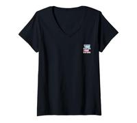 Womens Just because I'm awake doesn't mean ready funny saying V-Neck T-Shirt
