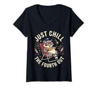 Women's Just Chill The Fourth Out V-Neck T-Shirt