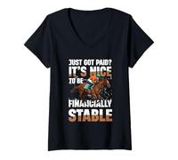 Womens Just Got Paid Its Nice to Be Financially Stable V-Neck T-Shirt