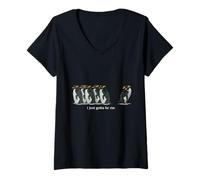Women's Just Gotta Being Myself Penguins V-Neck T-Shirt