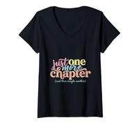 Women's Just One More Chapter and Then Maybe Another - Reading V-Neck T-Shirt