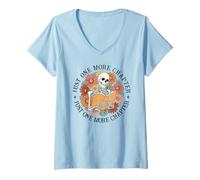 Womens Just one more chapter - Avid readers bookworms reading book V-Neck T-Shirt