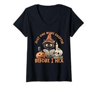 Womens Just One More Chapter Before - Halloween Reading V-Neck T-Shirt