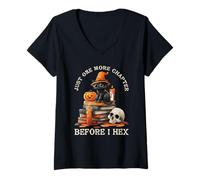 Womens Just One More Chapter Before - Halloween Reading V-Neck T-Shirt