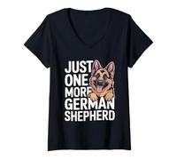 Women's Just One More German Shepherd Dog Lover V-Neck T-Shirt
