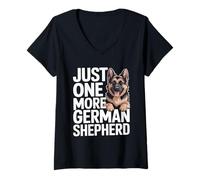Women's Just One More German Shepherd Dog Lover V-Neck T-Shirt