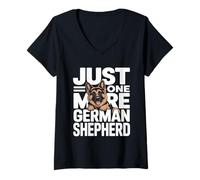 Women's Just One More German Shepherd Dog Lover V-Neck T-Shirt
