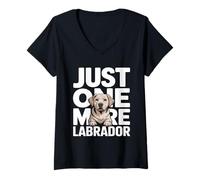 Women's Just One More Labrador Dog Lover Quote V-Neck T-Shirt