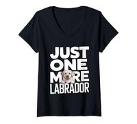 Women's Just One More Labrador Dog Lover Quote V-Neck T-Shirt