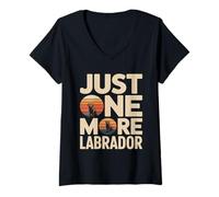 Women's Just One More Labrador Dog Lover Quote V-Neck T-Shirt