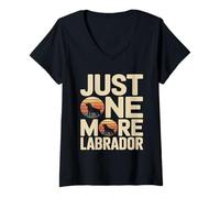 Women's Just One More Labrador Dog Lover Quote V-Neck T-Shirt