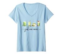 Women's Just One More Matcha Latte Lover Japan Matcha Tea V-Neck T-Shirt