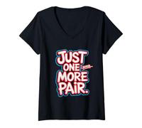 Womens Just One More Pair I Swear I Like Shoes Funny Sneaker Head V-Neck T-Shirt