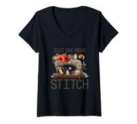 Women's Just One More Stitch V-Neck T-Shirt