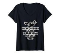 Women's Just Resting My Eyes Club Old Man Grandpa Not Sleeping Meme V-Neck T-Shirt