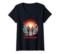 Womens Just You and Me a EBC Everest Nepal Adventure Couples Hiking V-Neck T-Shirt