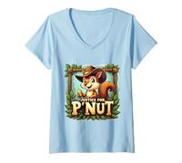 Women's Justice for P'Nut Adorable Cowboy Hat Peanut The Squirrel V-Neck T-Shirt