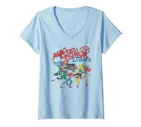 Women's Justice League All Star Comics V-Neck T-Shirt